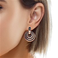 Boucles d'oreilles Fraleoni Femme in Argent ECLISSE-NERO - ECLISSE-NERO